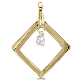 14K Yellow Gold Diamond Dashing Diamonds Pendant