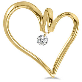 14K Yellow Gold Diamond Dashing Diamonds Pendant