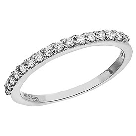 14K White Gold Diamond Diamond Band Ring