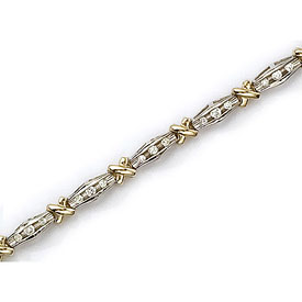 14K Yellow Gold Diamond X Bracelet