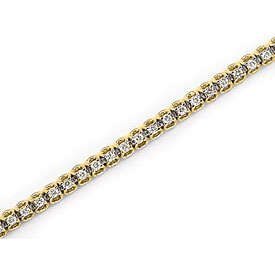 14K Yellow Gold Diamond U Bracelet