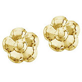 14K Yellow Gold Baby Flower Screwback Earrings