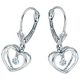 14K White Gold Diamond Dashing Diamonds Earrings