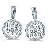 14K White Gold Diamond Dashing Diamonds Earrings
