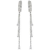 14K White Gold Diamond Dashing Diamonds Earrings