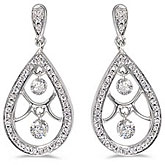 14K White Gold .60 ct Dashing Diamonds Earrings