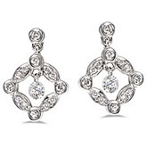 14K White Gold Diamond Dashing Diamonds Earrings