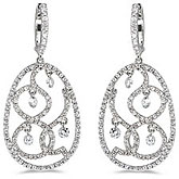 14K White Gold Diamond Dashing Diamonds Earrings