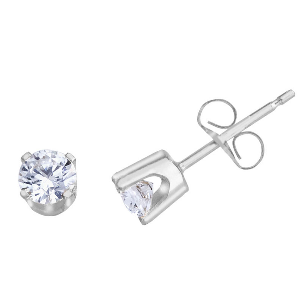 14k White Gold 0.40 Ct Diamond Stud Earrings
