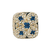 14 Karat Gold Sapphire Slide