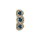 14 Karat Gold Sapphire Slide