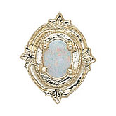 14 Karat Gold Opal Slide
