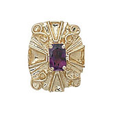 14 Karat Gold Amethyst Slide