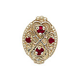 14 Karat Gold Ruby Slide