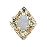 14 Karat Gold Opal Slide