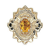 14 Karat Gold Citrine Slide