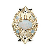 14 Karat Gold Opal Slide