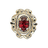 14 Karat Gold Garnet Slide