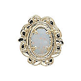 14 Karat Gold Opal Slide