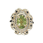 14 Karat Gold Peridot Slide