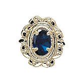 14 Karat Gold Sapphire Slide
