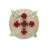 14 Karat Gold Garnet Slide