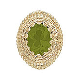 14 Karat Gold Peridot Slide