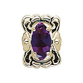 14 Karat Gold Amethyst Slide