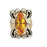14 Karat Gold Citrine Slide