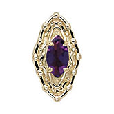 14 Karat Gold Amethyst Slide