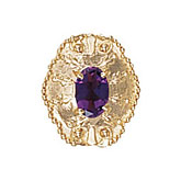 14 Karat Gold Amethyst Slide
