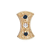14 Karat Gold Slide with Diamond center and Sapphire accents