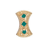 14 Karat Gold Emerald Slide
