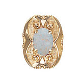 14 Karat Gold Opal Slide