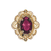 14 Karat Gold Amethyst Slide