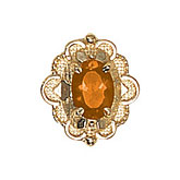 14 Karat Gold Citrine Slide