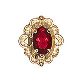 14 Karat Gold Garnet Slide