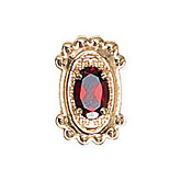 14 Karat Gold Garnet Slide