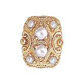 14 Karat Gold Pearl Slide