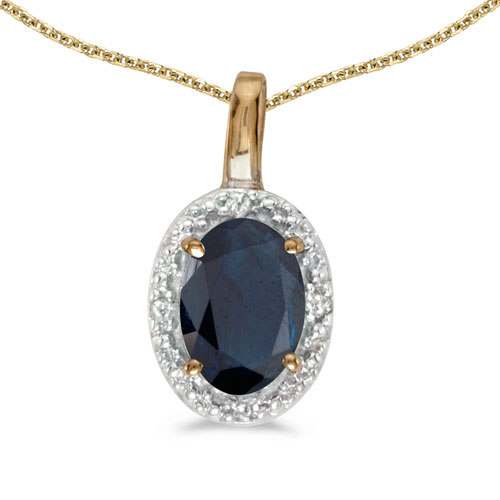 14k Yellow Gold Oval Peridot And Diamond Pendant