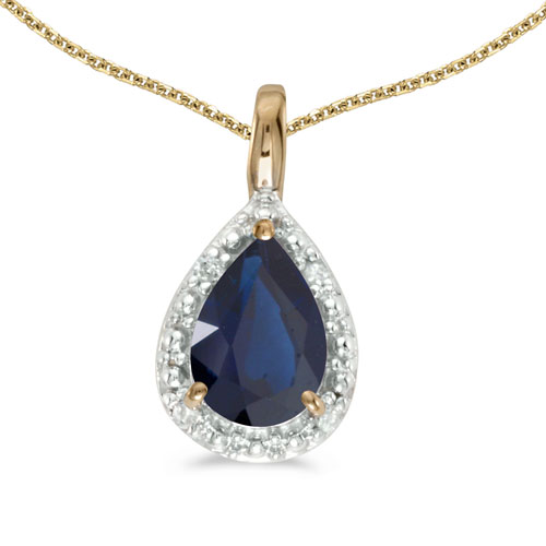 14k Yellow Gold Pear Ruby Pendant