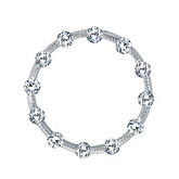 14K White Gold 1.5 Ct Diamond Circle Pendant