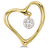 14K Yellow Gold Diamond Dashing Diamonds Pendant