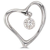 14K White Gold Diamond Dashing Diamonds Pendant