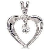 14K White Gold Diamond Dashing Diamonds Pendant