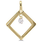 14K Yellow Gold Diamond Dashing Diamonds Pendant