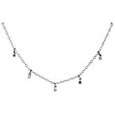 14K White Gold Diamond Dashing Diamonds Pendant