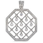 14K White Gold Diamond Dashing Diamonds Pendant