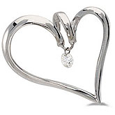 14K White Gold Diamond Dashing Diamonds Pendant