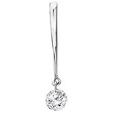 14K White Gold Diamond Dashing Diamonds Pendant